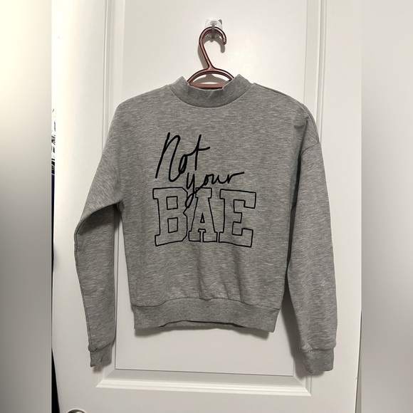 H&M: Embroidered 'Not Your Bae'  Sweater - Picture 1 of 4